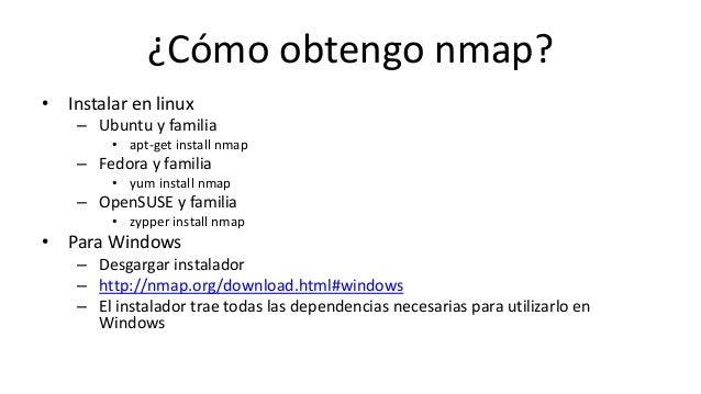 Uso Del Escaner De Puertos Nmap