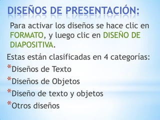 LA PANTALLA INICIAL:  Al iniciar PowerPoint aparece una pantalla inicial como la que a continuación te mostramos. La parte central de la ventana es donde visualizamos y creamos las diapositivas que formarán la presentación. 