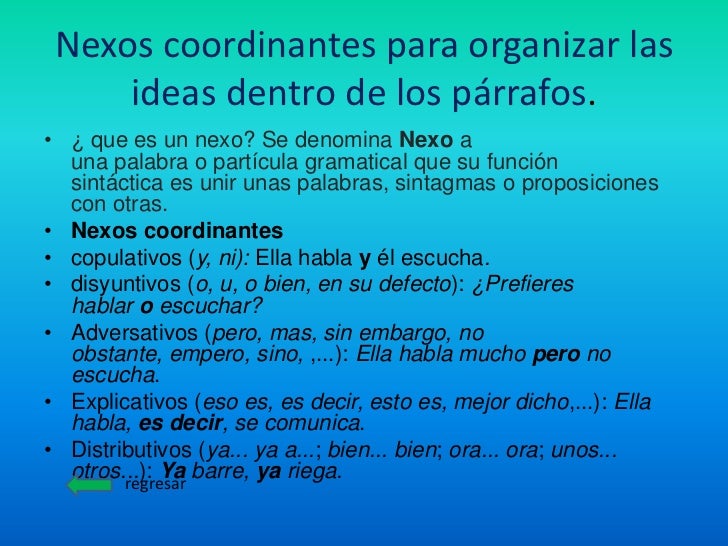 Uso del punto y seguido nexos y otros