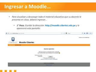 Uso de moodle para estudiantes - Manual de como usar las herramientas ...