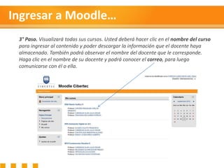 Uso de moodle para estudiantes - Manual de como usar las herramientas ...