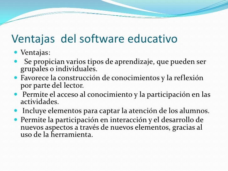 Uso de software educativo
