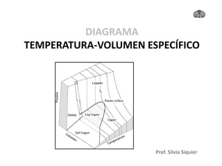 DIAGRAMA
TEMPERATURA-VOLUMEN ESPECÍFICO
Prof. Silvia Siquier
 