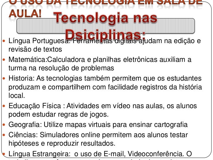 O Uso Da Tecnologia Abordada Nesse Texto Tem Por Objetivo