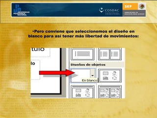 Para insertar texto en una diapositiva seguiremos los siguientes pasos:1.- Seleccionamos la diapositiva en la que vamos a insertar texto, pulsando sobre ella en la vista en miniatura: