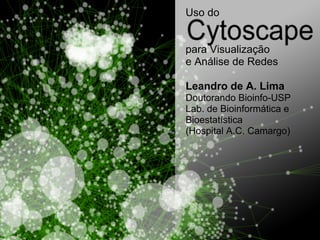 Uso do


para Visualização
e Análise de Redes

Leandro de A. Lima
Doutorando Bioinfo-USP
Lab. de Bioinformática e
Bioestatística
(Hospital A.C. Camargo)
 