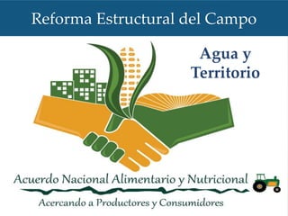 Agua y
Territorio
Reforma Estructural del Campo
 