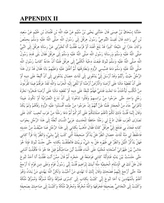 © Islamic Online University Usool al-Hadeeth 101
http://www.islamiconlineuniversity.com 3
AAPPPPEENNDDIIXX IIII
‫ﺍ‬ ِ‫ﺪ‬‫ﺒ‬‫ﻋ‬ ‫ﻦ‬‫ﻋ‬ ٍ‫ﻢ‬‫ﻴ‬‫ﹶ‬‫ﻠ‬‫ﺳ‬ ‫ﻦ‬‫ﺑ‬ ‫ﻰ‬‫ﻴ‬‫ﺤ‬‫ﻳ‬ ‫ِﻲ‬‫ﻨ‬‫ﹶ‬‫ﺛ‬‫ﺪ‬‫ﺣ‬ ‫ﹶ‬‫ﻝ‬‫ﹶﺎ‬‫ﻗ‬ ‫ﻰ‬‫ﺴ‬‫ِﻴ‬‫ﻋ‬ ‫ﻦ‬‫ﺑ‬ ‫ﻕ‬‫ﺎ‬‫ﺤ‬‫ﺳ‬ِ‫ﺇ‬ ‫ﺎ‬‫ﻨ‬‫ﹶ‬‫ﺛ‬‫ﺪ‬‫ﺣ‬ِ‫ﺪ‬‫ِﻴ‬‫ﻌ‬‫ﺳ‬ ‫ﻦ‬‫ﻋ‬ ٍ‫ﻢ‬‫ﻴ‬‫ﹶ‬‫ﺜ‬‫ﺧ‬ ِ‫ﻦ‬‫ﺑ‬ ‫ﹶ‬‫ﻥ‬‫ﺎ‬‫ﻤ‬‫ﹾ‬‫ﺜ‬‫ﻋ‬ ِ‫ﻦ‬‫ﺑ‬ ِ‫ﻪ‬‫ﱠ‬‫ﻠ‬‫ﻟ‬
‫ﺺ‬‫ﻤ‬ِ‫ﺤ‬ِ‫ﺑ‬ ‫ﻢ‬‫ﱠ‬‫ﻠ‬‫ﺳ‬‫ﻭ‬ ِ‫ﻪ‬‫ﻴ‬‫ﹶ‬‫ﻠ‬‫ﻋ‬ ‫ﻪ‬‫ﱠ‬‫ﻠ‬‫ﺍﻟ‬ ‫ﱠﻰ‬‫ﻠ‬‫ﺻ‬ ِ‫ﻪ‬‫ﱠ‬‫ﻠ‬‫ﺍﻟ‬ ِ‫ﻝ‬‫ﻮ‬‫ﺳ‬‫ﺭ‬ ‫ﹶﻰ‬‫ﻟ‬ِ‫ﺇ‬ ‫ﹶ‬‫ﻞ‬‫ﹾ‬‫ﻗ‬‫ﺮ‬ِ‫ﻫ‬ ‫ﹶ‬‫ﻝ‬‫ﻮ‬‫ﺳ‬‫ﺭ‬ ‫ﻲ‬ِ‫ﺧ‬‫ﻮ‬‫ﻨ‬‫ﺘ‬‫ﺍﻟ‬ ‫ﺖ‬‫ِﻴ‬‫ﻘ‬‫ﹶ‬‫ﻟ‬ ‫ﹶ‬‫ﻝ‬‫ﹶﺎ‬‫ﻗ‬ ٍ‫ﺪ‬ِ‫ﺷ‬‫ﺍ‬‫ﺭ‬ ‫ِﻲ‬‫ﺑ‬‫ﹶ‬‫ﺃ‬ ِ‫ﻦ‬‫ﺑ‬
‫ﺖ‬‫ﹾ‬‫ﻠ‬‫ﹸ‬‫ﻘ‬‫ﹶ‬‫ﻓ‬ ‫ﺏ‬‫ﺮ‬‫ﹶ‬‫ﻗ‬ ‫ﻭ‬‫ﹶ‬‫ﺃ‬ ‫ﺪ‬‫ﻨ‬‫ﹶ‬‫ﻔ‬‫ﹾ‬‫ﻟ‬‫ﺍ‬ ‫ﹶ‬‫ﻎ‬‫ﹶ‬‫ﻠ‬‫ﺑ‬ ‫ﺪ‬‫ﹶ‬‫ﻗ‬ ‫ﺍ‬‫ﲑ‬ِ‫ﺒ‬‫ﹶ‬‫ﻛ‬ ‫ﺎ‬‫ﺨ‬‫ﻴ‬‫ﺷ‬ ‫ِﻲ‬‫ﻟ‬ ‫ﺍ‬‫ﺭ‬‫ﺎ‬‫ﺟ‬ ‫ﹶ‬‫ﻥ‬‫ﹶﺎ‬‫ﻛ‬‫ﻭ‬‫ﻲ‬ِ‫ﺒ‬‫ﻨ‬‫ﺍﻟ‬ ‫ﹶﻰ‬‫ﻟ‬ِ‫ﺇ‬ ‫ﹶ‬‫ﻞ‬‫ﹾ‬‫ﻗ‬‫ﺮ‬ِ‫ﻫ‬ ِ‫ﺔ‬‫ﹶ‬‫ﻟ‬‫ﺎ‬‫ﺳ‬ِ‫ﺭ‬ ‫ﻦ‬‫ﻋ‬ ‫ِﻲ‬‫ﻧ‬‫ﺮ‬ِ‫ﺒ‬‫ﺨ‬‫ﺗ‬ ‫ﹶﺎ‬‫ﻟ‬‫ﹶ‬‫ﺃ‬
‫ﹸ‬‫ﻝ‬‫ﻮ‬‫ﺳ‬‫ﺭ‬ ‫ﻡ‬ِ‫ﺪ‬‫ﹶ‬‫ﻗ‬ ‫ﹶﻰ‬‫ﻠ‬‫ﺑ‬ ‫ﹶ‬‫ﻝ‬‫ﹶﺎ‬‫ﻘ‬‫ﹶ‬‫ﻓ‬ ‫ﹶ‬‫ﻞ‬‫ﹾ‬‫ﻗ‬‫ﺮ‬ِ‫ﻫ‬ ‫ﹶﻰ‬‫ﻟ‬ِ‫ﺇ‬ ‫ﻢ‬‫ﱠ‬‫ﻠ‬‫ﺳ‬‫ﻭ‬ ِ‫ﻪ‬‫ﻴ‬‫ﹶ‬‫ﻠ‬‫ﻋ‬ ‫ﻪ‬‫ﱠ‬‫ﻠ‬‫ﺍﻟ‬ ‫ﱠﻰ‬‫ﻠ‬‫ﺻ‬ ِ‫ﻪ‬‫ﱠ‬‫ﻠ‬‫ﺍﻟ‬ ِ‫ﻝ‬‫ﻮ‬‫ﺳ‬‫ﺭ‬ ِ‫ﺔ‬‫ﹶ‬‫ﻟ‬‫ﺎ‬‫ﺳ‬ِ‫ﺭ‬‫ﻭ‬ ‫ﻢ‬‫ﱠ‬‫ﻠ‬‫ﺳ‬‫ﻭ‬ ِ‫ﻪ‬‫ﻴ‬‫ﹶ‬‫ﻠ‬‫ﻋ‬ ‫ﻪ‬‫ﱠ‬‫ﻠ‬‫ﺍﻟ‬ ‫ﱠﻰ‬‫ﻠ‬‫ﺻ‬
‫ﻌ‬‫ﺒ‬‫ﹶ‬‫ﻓ‬ ‫ﻙ‬‫ﻮ‬‫ﺒ‬‫ﺗ‬ ‫ﻢ‬‫ﱠ‬‫ﻠ‬‫ﺳ‬‫ﻭ‬ ِ‫ﻪ‬‫ﻴ‬‫ﹶ‬‫ﻠ‬‫ﻋ‬ ‫ﻪ‬‫ﱠ‬‫ﻠ‬‫ﺍﻟ‬ ‫ﱠﻰ‬‫ﻠ‬‫ﺻ‬ ِ‫ﻪ‬‫ﱠ‬‫ﻠ‬‫ﺍﻟ‬ِ‫ﻪ‬‫ﱠ‬‫ﻠ‬‫ﺍﻟ‬ ِ‫ﻝ‬‫ﻮ‬‫ﺳ‬‫ﺭ‬ ‫ﺏ‬‫ﺎ‬‫ﺘ‬ِ‫ﻛ‬ ‫ﻩ‬َ‫ﺀ‬‫ﺎ‬‫ﺟ‬ ‫ﹾ‬‫ﻥ‬‫ﹶ‬‫ﺃ‬ ‫ﺎ‬‫ﻤ‬‫ﹶ‬‫ﻠ‬‫ﹶ‬‫ﻓ‬ ‫ﹶ‬‫ﻞ‬‫ﹾ‬‫ﻗ‬‫ﺮ‬ِ‫ﻫ‬ ‫ﹶﻰ‬‫ﻟ‬ِ‫ﺇ‬ ‫ﻲ‬ِ‫ﺒ‬‫ﹾ‬‫ﻠ‬‫ﹶ‬‫ﻜ‬‫ﹾ‬‫ﻟ‬‫ﺍ‬ ‫ﹶ‬‫ﺔ‬‫ﻴ‬‫ﺣ‬ِ‫ﺩ‬ ‫ﹶ‬‫ﺚ‬
‫ﹶﺍ‬‫ﺬ‬‫ﻫ‬ ‫ﹶ‬‫ﻝ‬‫ﺰ‬‫ﻧ‬ ‫ﺪ‬‫ﹶ‬‫ﻗ‬ ‫ﹶ‬‫ﻝ‬‫ﹶﺎ‬‫ﻘ‬‫ﹶ‬‫ﻓ‬ ‫ﺎ‬‫ﺑ‬‫ﺎ‬‫ﺑ‬ ‫ﻢ‬ِ‫ﻬ‬‫ﻴ‬‫ﹶ‬‫ﻠ‬‫ﻋ‬‫ﻭ‬ ِ‫ﻪ‬‫ﻴ‬‫ﹶ‬‫ﻠ‬‫ﻋ‬ ‫ﻖ‬‫ﹶ‬‫ﻠ‬‫ﹾ‬‫ﻏ‬‫ﹶ‬‫ﺃ‬ ‫ﻢ‬‫ﹸ‬‫ﺛ‬ ‫ﺎ‬‫ﻬ‬‫ﺘ‬‫ﹶ‬‫ﻗ‬ِ‫ﺭ‬‫ﹶﺎ‬‫ﻄ‬‫ﺑ‬‫ﻭ‬ ِ‫ﻡ‬‫ﻭ‬‫ﺮ‬‫ﺍﻟ‬ ‫ِﻲ‬‫ﺴ‬‫ﻴ‬‫ﺴ‬ِ‫ﻗ‬ ‫ﺎ‬‫ﻋ‬‫ﺩ‬ ‫ﻢ‬‫ﱠ‬‫ﻠ‬‫ﺳ‬‫ﻭ‬ ِ‫ﻪ‬‫ﻴ‬‫ﹶ‬‫ﻠ‬‫ﻋ‬ ‫ﻪ‬‫ﱠ‬‫ﻠ‬‫ﺍﻟ‬ ‫ﱠﻰ‬‫ﻠ‬‫ﺻ‬
‫ﺘ‬‫ﻳ‬‫ﹶ‬‫ﺃ‬‫ﺭ‬ ‫ﹸ‬‫ﺚ‬‫ﻴ‬‫ﺣ‬ ‫ﹸ‬‫ﻞ‬‫ﺟ‬‫ﺮ‬‫ﺍﻟ‬‫ﻭ‬‫ﹶ‬‫ﺃ‬ ِ‫ﻪ‬ِ‫ﻨ‬‫ِﻳ‬‫ﺩ‬ ‫ﹶﻰ‬‫ﻠ‬‫ﻋ‬ ‫ﻪ‬‫ﻌ‬ِ‫ﺒ‬‫ﺗ‬‫ﹶ‬‫ﺃ‬ ‫ﹾ‬‫ﻥ‬‫ﹶ‬‫ﺃ‬ ‫ﹶﻰ‬‫ﻟ‬ِ‫ﺇ‬ ‫ِﻲ‬‫ﻧ‬‫ﻮ‬‫ﻋ‬‫ﺪ‬‫ﻳ‬ ٍ‫ﻝ‬‫ﺎ‬‫ﺼ‬ِ‫ﺧ‬ ِ‫ﺙ‬‫ﹶﺎ‬‫ﻠ‬‫ﹶ‬‫ﺛ‬ ‫ﹶﻰ‬‫ﻟ‬ِ‫ﺇ‬ ‫ِﻲ‬‫ﻧ‬‫ﻮ‬‫ﻋ‬‫ﺪ‬‫ﻳ‬ ‫ﻲ‬‫ﹶ‬‫ﻟ‬ِ‫ﺇ‬ ‫ﹶ‬‫ﻞ‬‫ﺳ‬‫ﺭ‬‫ﹶ‬‫ﺃ‬ ‫ﺪ‬‫ﹶ‬‫ﻗ‬‫ﻭ‬ ‫ﻢ‬
‫ﺮ‬‫ﹾ‬‫ﻘ‬‫ﺗ‬ ‫ﺎ‬‫ﻤ‬‫ِﻴ‬‫ﻓ‬ ‫ﻢ‬‫ﺘ‬‫ﹾ‬‫ﻓ‬‫ﺮ‬‫ﻋ‬ ‫ﺪ‬‫ﹶ‬‫ﻘ‬‫ﹶ‬‫ﻟ‬ ِ‫ﻪ‬‫ﱠ‬‫ﻠ‬‫ﺍﻟ‬‫ﻭ‬ ‫ﺏ‬‫ﺮ‬‫ﺤ‬‫ﹾ‬‫ﻟ‬‫ﺍ‬ ِ‫ﻪ‬‫ﻴ‬‫ﹶ‬‫ﻟ‬ِ‫ﺇ‬ ‫ﻲ‬ِ‫ﻘ‬‫ﹾ‬‫ﻠ‬‫ﻧ‬ ‫ﻭ‬‫ﹶ‬‫ﺃ‬ ‫ﺎ‬‫ﻨ‬‫ﺿ‬‫ﺭ‬‫ﹶ‬‫ﺃ‬ ‫ﺽ‬‫ﺭ‬‫ﹶ‬‫ﺄ‬‫ﹾ‬‫ﻟ‬‫ﺍ‬‫ﻭ‬ ‫ﺎ‬‫ﻨ‬ِ‫ﺿ‬‫ﺭ‬‫ﹶ‬‫ﺃ‬ ‫ﹶﻰ‬‫ﻠ‬‫ﻋ‬ ‫ﺎ‬‫ﻨ‬‫ﹶ‬‫ﻟ‬‫ﺎ‬‫ﻣ‬ ‫ﻪ‬‫ﻴ‬ِ‫ﻄ‬‫ﻌ‬‫ﻧ‬ ‫ﹾ‬‫ﻥ‬‫ﹶ‬‫ﺃ‬ ‫ﹶﻰ‬‫ﻠ‬‫ﻋ‬‫ﹶ‬‫ﻥ‬‫ُﻭ‬‫ﺀ‬
‫ﹶ‬‫ﺓ‬‫ﺮ‬‫ﺨ‬‫ﻧ‬ ‫ﻭﺍ‬‫ﺮ‬‫ﺨ‬‫ﻨ‬‫ﹶ‬‫ﻓ‬ ‫ﺎ‬‫ﻨ‬ِ‫ﺿ‬‫ﺭ‬‫ﹶ‬‫ﺃ‬ ‫ﹶﻰ‬‫ﻠ‬‫ﻋ‬ ‫ﺎ‬‫ﻨ‬‫ﹶ‬‫ﻟ‬‫ﺎ‬‫ﻣ‬ ِ‫ﻪ‬‫ِﻴ‬‫ﻄ‬‫ﻌ‬‫ﻧ‬ ‫ﻭ‬‫ﹶ‬‫ﺃ‬ ِ‫ﻪ‬ِ‫ﻨ‬‫ِﻳ‬‫ﺩ‬ ‫ﹶﻰ‬‫ﻠ‬‫ﻋ‬ ‫ﻪ‬‫ﻌ‬ِ‫ﺒ‬‫ﺘ‬‫ﻧ‬ ‫ﻢ‬‫ﹸ‬‫ﻠ‬‫ﻬ‬‫ﹶ‬‫ﻓ‬ ‫ﻲ‬‫ﻣ‬‫ﺪ‬‫ﹶ‬‫ﻗ‬ ‫ﺖ‬‫ﺤ‬‫ﺗ‬ ‫ﺎ‬‫ﻣ‬ ‫ﱠ‬‫ﻥ‬‫ﹶ‬‫ﺬ‬‫ﺧ‬‫ﹾ‬‫ﺄ‬‫ﻴ‬‫ﹶ‬‫ﻟ‬ ِ‫ﺐ‬‫ﺘ‬‫ﹸ‬‫ﻜ‬‫ﹾ‬‫ﻟ‬‫ﺍ‬ ‫ﻦ‬ِ‫ﻣ‬
‫ﻴ‬ِ‫ﻧ‬‫ﺍ‬‫ﺮ‬‫ﺼ‬‫ﻨ‬‫ﺍﻟ‬ ‫ﻉ‬‫ﺪ‬‫ﻧ‬ ‫ﹾ‬‫ﻥ‬‫ﹶ‬‫ﺃ‬ ‫ﹶﻰ‬‫ﻟ‬ِ‫ﺇ‬ ‫ﺎ‬‫ﻧ‬‫ﻮ‬‫ﻋ‬‫ﺪ‬‫ﺗ‬ ‫ﹸﻮﺍ‬‫ﻟ‬‫ﹶﺎ‬‫ﻗ‬‫ﻭ‬ ‫ﻢ‬ِ‫ﻬ‬ِ‫ﺴ‬ِ‫ﻧ‬‫ﺍ‬‫ﺮ‬‫ﺑ‬ ‫ﻦ‬ِ‫ﻣ‬ ‫ﻮﺍ‬‫ﺟ‬‫ﺮ‬‫ﺧ‬ ‫ﻰ‬‫ﺘ‬‫ﺣ‬ ٍ‫ﺪ‬ِ‫ﺣ‬‫ﺍ‬‫ﻭ‬ ٍ‫ﻞ‬‫ﺟ‬‫ﺭ‬‫ﺍ‬‫ﺪ‬‫ِﻴ‬‫ﺒ‬‫ﻋ‬ ‫ﹶ‬‫ﻥ‬‫ﹸﻮ‬‫ﻜ‬‫ﻧ‬ ‫ﻭ‬‫ﹶ‬‫ﺃ‬ ‫ﹶ‬‫ﺔ‬
‫ﺪ‬‫ﹶ‬‫ﻜ‬‫ﻳ‬ ‫ﻢ‬‫ﹶ‬‫ﻟ‬‫ﻭ‬ ‫ﻢ‬‫ﻫ‬‫ﹶ‬‫ﺄ‬‫ﹶ‬‫ﻓ‬‫ﺭ‬ ‫ﻡ‬‫ﻭ‬‫ﺮ‬‫ﺍﻟ‬ ِ‫ﻪ‬‫ﻴ‬‫ﹶ‬‫ﻠ‬‫ﻋ‬ ‫ﻭﺍ‬‫ﺪ‬‫ﺴ‬‫ﹾ‬‫ﻓ‬‫ﹶ‬‫ﺃ‬ ِ‫ﻩ‬ِ‫ﺪ‬‫ﻨ‬ِ‫ﻋ‬ ‫ﻦ‬ِ‫ﻣ‬ ‫ﻮﺍ‬‫ﺟ‬‫ﺮ‬‫ﺧ‬ ‫ﹾ‬‫ﻥ‬ِ‫ﺇ‬ ‫ﻢ‬‫ﻬ‬‫ﻧ‬‫ﹶ‬‫ﺃ‬ ‫ﻦ‬‫ﹶ‬‫ﻇ‬ ‫ﺎ‬‫ﻤ‬‫ﹶ‬‫ﻠ‬‫ﹶ‬‫ﻓ‬ ِ‫ﺯ‬‫ﺎ‬‫ﺠ‬ِ‫ﺤ‬‫ﹾ‬‫ﻟ‬‫ﺍ‬ ‫ﻦ‬ِ‫ﻣ‬ َ‫ﺀ‬‫ﺎ‬‫ﺟ‬ ‫ﻲ‬ِ‫ﺑ‬‫ﺍ‬‫ﺮ‬‫ﻋ‬‫ﹶ‬‫ﺄ‬ِ‫ﻟ‬
‫ﻢ‬‫ﹸ‬‫ﺛ‬ ‫ﻢ‬‫ﹸ‬‫ﻛ‬ِ‫ﺮ‬‫ﻣ‬‫ﹶ‬‫ﺃ‬ ‫ﹶﻰ‬‫ﻠ‬‫ﻋ‬ ‫ﻢ‬‫ﹸ‬‫ﻜ‬‫ﺘ‬‫ﺑ‬‫ﹶﺎ‬‫ﻠ‬‫ﺻ‬ ‫ﻢ‬‫ﹶ‬‫ﻠ‬‫ﻋ‬‫ﹶ‬‫ﺄ‬ِ‫ﻟ‬ ‫ﻢ‬‫ﹸ‬‫ﻜ‬‫ﹶ‬‫ﻟ‬ ‫ﻚ‬ِ‫ﻟ‬‫ﹶ‬‫ﺫ‬ ‫ﺖ‬‫ﹾ‬‫ﻠ‬‫ﹸ‬‫ﻗ‬ ‫ﺎ‬‫ﻤ‬‫ﻧ‬ِ‫ﺇ‬ ‫ﹶ‬‫ﻝ‬‫ﹶﺎ‬‫ﻗ‬‫ﻭ‬‫ﹶﻰ‬‫ﻠ‬‫ﻋ‬ ‫ﹶ‬‫ﻥ‬‫ﹶﺎ‬‫ﻛ‬ ‫ﺐ‬‫ِﻴ‬‫ﺠ‬‫ﺗ‬ ِ‫ﺏ‬‫ﺮ‬‫ﻋ‬ ‫ﻦ‬ِ‫ﻣ‬ ‫ﹰﺎ‬‫ﻠ‬‫ﺟ‬‫ﺭ‬ ‫ﺎ‬‫ﻋ‬‫ﺩ‬
ِ‫ﺏ‬‫ﺍ‬‫ﻮ‬‫ﺠ‬ِ‫ﺑ‬ ِ‫ﻞ‬‫ﺟ‬‫ﺮ‬‫ﺍﻟ‬ ‫ﹶﺍ‬‫ﺬ‬‫ﻫ‬ ‫ﹶﻰ‬‫ﻟ‬ِ‫ﺇ‬ ‫ﻪ‬‫ﹾ‬‫ﺜ‬‫ﻌ‬‫ﺑ‬‫ﹶ‬‫ﺃ‬ ِ‫ﻥ‬‫ﺎ‬‫ﺴ‬‫ﱢ‬‫ﻠ‬‫ﺍﻟ‬ ‫ﻲ‬ِ‫ﺑ‬‫ﺮ‬‫ﻋ‬ ِ‫ﺚ‬‫ِﻳ‬‫ﺪ‬‫ﺤ‬‫ﹾ‬‫ﻠ‬ِ‫ﻟ‬ ‫ﹰﺎ‬‫ﻈ‬ِ‫ﻓ‬‫ﺎ‬‫ﺣ‬ ‫ﹰﺎ‬‫ﻠ‬‫ﺟ‬‫ﺭ‬ ‫ِﻲ‬‫ﻟ‬ ‫ﻉ‬‫ﺩ‬‫ﺍ‬ ‫ﹶ‬‫ﻝ‬‫ﹶﺎ‬‫ﻘ‬‫ﹶ‬‫ﻓ‬ ِ‫ﺏ‬‫ﺮ‬‫ﻌ‬‫ﹾ‬‫ﻟ‬‫ﺍ‬ ‫ﻯ‬‫ﺭ‬‫ﺎ‬‫ﺼ‬‫ﻧ‬
‫ﺎ‬‫ﺘ‬ِ‫ﻜ‬ِ‫ﺑ‬ ‫ﺐ‬‫ﻫ‬‫ﹾ‬‫ﺫ‬‫ﺍ‬ ‫ﹶ‬‫ﻝ‬‫ﹶﺎ‬‫ﻘ‬‫ﹶ‬‫ﻓ‬ ‫ﺎ‬‫ﺑ‬‫ﺎ‬‫ﺘ‬ِ‫ﻛ‬ ‫ﹸ‬‫ﻞ‬‫ﹾ‬‫ﻗ‬‫ﺮ‬ِ‫ﻫ‬ ‫ﻲ‬‫ﹶ‬‫ﻟ‬ِ‫ﺇ‬ ‫ﻊ‬‫ﹶ‬‫ﻓ‬‫ﺪ‬‫ﹶ‬‫ﻓ‬ ‫ِﻲ‬‫ﺑ‬ َ‫ﺀ‬‫ﺎ‬‫ﺠ‬‫ﹶ‬‫ﻓ‬ ِ‫ﻪ‬ِ‫ﺑ‬‫ﺎ‬‫ﺘ‬ِ‫ﻛ‬ِ‫ﻪ‬ِ‫ﺜ‬‫ِﻳ‬‫ﺪ‬‫ﺣ‬ ‫ﻦ‬ِ‫ﻣ‬ ‫ﺖ‬‫ﻌ‬‫ﻴ‬‫ﺿ‬ ‫ﺎ‬‫ﻤ‬‫ﹶ‬‫ﻓ‬ ِ‫ﻞ‬‫ﺟ‬‫ﺮ‬‫ﺍﻟ‬ ‫ﹶﺍ‬‫ﺬ‬‫ﻫ‬ ‫ﹶﻰ‬‫ﻟ‬ِ‫ﺇ‬ ‫ِﻲ‬‫ﺑ‬
‫ِﻲ‬‫ﺑ‬‫ﺎ‬‫ﺘ‬ِ‫ﻛ‬ ‫ﹶ‬‫ﺃ‬‫ﺮ‬‫ﹶ‬‫ﻗ‬ ‫ﹶﺍ‬‫ﺫ‬ِ‫ﺇ‬ ‫ﺮ‬‫ﹸ‬‫ﻈ‬‫ﻧ‬‫ﺍ‬‫ﻭ‬ ٍ‫ﺀ‬‫ﻲ‬‫ﺸ‬ِ‫ﺑ‬ ‫ﻲ‬‫ﹶ‬‫ﻟ‬ِ‫ﺇ‬ ‫ﺐ‬‫ﺘ‬‫ﹶ‬‫ﻛ‬ ‫ِﻲ‬‫ﺘ‬‫ﱠ‬‫ﻟ‬‫ﺍ‬ ‫ﻪ‬‫ﺘ‬‫ﹶ‬‫ﻔ‬‫ِﻴ‬‫ﺤ‬‫ﺻ‬ ‫ﺮ‬‫ﹸ‬‫ﻛ‬‫ﹾ‬‫ﺬ‬‫ﻳ‬ ‫ﹾ‬‫ﻞ‬‫ﻫ‬ ‫ﺮ‬‫ﹸ‬‫ﻈ‬‫ﻧ‬‫ﺍ‬ ٍ‫ﻝ‬‫ﺎ‬‫ﺼ‬ِ‫ﺧ‬ ‫ﹶ‬‫ﺙ‬‫ﹶﺎ‬‫ﻠ‬‫ﹶ‬‫ﺛ‬ ‫ﻪ‬‫ﻨ‬ِ‫ﻣ‬ ‫ِﻲ‬‫ﻟ‬ ‫ﹾ‬‫ﻆ‬‫ﹶ‬‫ﻔ‬‫ﺣ‬‫ﹶﺎ‬‫ﻓ‬
ٌ‫ﺀ‬‫ﻲ‬‫ﺷ‬ ِ‫ﻪ‬ِ‫ﺑ‬ ‫ﹾ‬‫ﻞ‬‫ﻫ‬ ِ‫ﻩ‬ِ‫ﺮ‬‫ﻬ‬‫ﹶ‬‫ﻇ‬ ‫ِﻲ‬‫ﻓ‬ ‫ﺮ‬‫ﹸ‬‫ﻈ‬‫ﻧ‬‫ﺍ‬‫ﻭ‬ ‫ﹶ‬‫ﻞ‬‫ﻴ‬‫ﱠ‬‫ﻠ‬‫ﺍﻟ‬ ‫ﺮ‬‫ﹸ‬‫ﻛ‬‫ﹾ‬‫ﺬ‬‫ﻳ‬ ‫ﹾ‬‫ﻞ‬‫ﻬ‬‫ﹶ‬‫ﻓ‬‫ﻮ‬‫ﻫ‬ ‫ﹶﺍ‬‫ﺫ‬ِ‫ﺈ‬‫ﹶ‬‫ﻓ‬ ‫ﻙ‬‫ﻮ‬‫ﺒ‬‫ﺗ‬ ‫ﺖ‬‫ﹾ‬‫ﺌ‬ِ‫ﺟ‬ ‫ﻰ‬‫ﺘ‬‫ﺣ‬ ِ‫ﻪ‬ِ‫ﺑ‬‫ﺎ‬‫ﺘ‬ِ‫ﻜ‬ِ‫ﺑ‬ ‫ﺖ‬‫ﹾ‬‫ﻘ‬‫ﹶ‬‫ﻠ‬‫ﹶ‬‫ﻄ‬‫ﻧ‬‫ﹶﺎ‬‫ﻓ‬ ‫ﻚ‬‫ﺒ‬‫ِﻳ‬‫ﺮ‬‫ﻳ‬
‫ِﻲ‬‫ﺸ‬‫ﻣ‬‫ﹶ‬‫ﺃ‬ ‫ﺖ‬‫ﹾ‬‫ﻠ‬‫ﺒ‬‫ﹾ‬‫ﻗ‬‫ﹶ‬‫ﺄ‬‫ﹶ‬‫ﻓ‬ ‫ﹶﺍ‬‫ﺫ‬ ‫ﻮ‬‫ﻫ‬ ‫ﺎ‬‫ﻫ‬ ‫ﹶ‬‫ﻞ‬‫ِﻴ‬‫ﻗ‬ ‫ﻢ‬‫ﹸ‬‫ﻜ‬‫ﺒ‬ِ‫ﺣ‬‫ﺎ‬‫ﺻ‬ ‫ﻦ‬‫ﻳ‬‫ﹶ‬‫ﺃ‬ ‫ﺖ‬‫ﹾ‬‫ﻠ‬‫ﹸ‬‫ﻘ‬‫ﹶ‬‫ﻓ‬ ِ‫ﺀ‬‫ﺎ‬‫ﻤ‬‫ﹾ‬‫ﻟ‬‫ﺍ‬ ‫ﹶﻰ‬‫ﻠ‬‫ﻋ‬ ‫ﺎ‬‫ﻴ‬ِ‫ﺒ‬‫ﺘ‬‫ﺤ‬‫ﻣ‬ ِ‫ﻪ‬ِ‫ﺑ‬‫ﺎ‬‫ﺤ‬‫ﺻ‬‫ﹶ‬‫ﺃ‬ ‫ﻲ‬‫ﻧ‬‫ﺍ‬‫ﺮ‬‫ﻬ‬‫ﹶ‬‫ﻇ‬ ‫ﻦ‬‫ﻴ‬‫ﺑ‬ ‫ﺲ‬ِ‫ﻟ‬‫ﺎ‬‫ﺟ‬
‫ﺘ‬ِ‫ﻛ‬ ‫ﻪ‬‫ﺘ‬‫ﹾ‬‫ﻟ‬‫ﻭ‬‫ﺎ‬‫ﻨ‬‫ﹶ‬‫ﻓ‬ ِ‫ﻪ‬‫ﻳ‬‫ﺪ‬‫ﻳ‬ ‫ﻦ‬‫ﻴ‬‫ﺑ‬ ‫ﺖ‬‫ﺴ‬‫ﹶ‬‫ﻠ‬‫ﺟ‬ ‫ﻰ‬‫ﺘ‬‫ﺣ‬‫ﺥ‬‫ﻮ‬‫ﻨ‬‫ﺗ‬ ‫ﺪ‬‫ﺣ‬‫ﹶ‬‫ﺃ‬ ‫ﺎ‬‫ﻧ‬‫ﹶ‬‫ﺃ‬ ‫ﺖ‬‫ﹾ‬‫ﻠ‬‫ﹸ‬‫ﻘ‬‫ﹶ‬‫ﻓ‬ ‫ﺖ‬‫ﻧ‬‫ﹶ‬‫ﺃ‬ ‫ﻦ‬‫ﻤ‬ِ‫ﻣ‬ ‫ﹶ‬‫ﻝ‬‫ﹶﺎ‬‫ﻗ‬ ‫ﻢ‬‫ﹸ‬‫ﺛ‬ ِ‫ﻩ‬ِ‫ﺮ‬‫ﺠ‬‫ﺣ‬ ‫ِﻲ‬‫ﻓ‬ ‫ﻪ‬‫ﻌ‬‫ﺿ‬‫ﻮ‬‫ﹶ‬‫ﻓ‬ ‫ِﻲ‬‫ﺑ‬‫ﺎ‬
‫ﺖ‬‫ﹾ‬‫ﻠ‬‫ﹸ‬‫ﻗ‬ ‫ﻢ‬‫ِﻴ‬‫ﻫ‬‫ﺍ‬‫ﺮ‬‫ﺑ‬ِ‫ﺇ‬ ‫ﻚ‬‫ِﻴ‬‫ﺑ‬‫ﹶ‬‫ﺃ‬ ِ‫ﺔ‬‫ﱠ‬‫ﻠ‬ِ‫ﻣ‬ ِ‫ﺔ‬‫ﻴ‬ِ‫ﻔ‬‫ِﻴ‬‫ﻨ‬‫ﺤ‬‫ﹾ‬‫ﻟ‬‫ﺍ‬ ِ‫ﻡ‬‫ﹶﺎ‬‫ﻠ‬‫ﺳ‬ِ‫ﺈ‬‫ﹾ‬‫ﻟ‬‫ﺍ‬ ‫ِﻲ‬‫ﻓ‬ ‫ﻚ‬‫ﹶ‬‫ﻟ‬ ‫ﹾ‬‫ﻞ‬‫ﻫ‬ ‫ﹶ‬‫ﻝ‬‫ﹶﺎ‬‫ﻗ‬‫ﻮ‬‫ﹶ‬‫ﻗ‬ ِ‫ﻦ‬‫ِﻳ‬‫ﺩ‬ ‫ﹶﻰ‬‫ﻠ‬‫ﻋ‬‫ﻭ‬ ٍ‫ﻡ‬‫ﻮ‬‫ﹶ‬‫ﻗ‬ ‫ﹸ‬‫ﻝ‬‫ﻮ‬‫ﺳ‬‫ﺭ‬ ‫ﻲ‬‫ﻧ‬ِ‫ﺇ‬‫ﻊ‬ِ‫ﺟ‬‫ﺭ‬‫ﹶ‬‫ﺃ‬ ‫ﹶﺎ‬‫ﻟ‬ ٍ‫ﻡ‬
‫ﻮ‬‫ﻫ‬‫ﻭ‬ ُ‫ﺀ‬‫ﺎ‬‫ﺸ‬‫ﻳ‬ ‫ﻦ‬‫ﻣ‬ ‫ِﻱ‬‫ﺪ‬‫ﻬ‬‫ﻳ‬ ‫ﻪ‬‫ﱠ‬‫ﻠ‬‫ﺍﻟ‬ ‫ﻦ‬ِ‫ﻜ‬‫ﹶ‬‫ﻟ‬‫ﻭ‬ ‫ﺖ‬‫ﺒ‬‫ﺒ‬‫ﺣ‬‫ﹶ‬‫ﺃ‬ ‫ﻦ‬‫ﻣ‬ ‫ِﻱ‬‫ﺪ‬‫ﻬ‬‫ﺗ‬ ‫ﹶﺎ‬‫ﻟ‬ ‫ﻚ‬‫ﻧ‬ِ‫ﺇ‬ ‫ﹶ‬‫ﻝ‬‫ﹶﺎ‬‫ﻗ‬‫ﻭ‬ ‫ﻚ‬ِ‫ﺤ‬‫ﻀ‬‫ﹶ‬‫ﻓ‬ ‫ﻢ‬ِ‫ﻬ‬‫ﻴ‬‫ﹶ‬‫ﻟ‬ِ‫ﺇ‬ ‫ﻊ‬ِ‫ﺟ‬‫ﺭ‬‫ﹶ‬‫ﺃ‬ ‫ﻰ‬‫ﺘ‬‫ﺣ‬ ‫ﻪ‬‫ﻨ‬‫ﻋ‬
‫ﻪ‬‫ﱠ‬‫ﻠ‬‫ﺍﻟ‬‫ﻭ‬ ‫ﻪ‬‫ﹶ‬‫ﻗ‬‫ﺰ‬‫ﻤ‬‫ﹶ‬‫ﻓ‬ ‫ﻯ‬‫ﺮ‬‫ﺴ‬ِ‫ﻛ‬ ‫ﹶﻰ‬‫ﻟ‬ِ‫ﺇ‬ ٍ‫ﺏ‬‫ﺎ‬‫ﺘ‬ِ‫ﻜ‬ِ‫ﺑ‬ ‫ﺖ‬‫ﺒ‬‫ﺘ‬‫ﹶ‬‫ﻛ‬ ‫ﻲ‬‫ﻧ‬ِ‫ﺇ‬ ‫ﺥ‬‫ﻮ‬‫ﻨ‬‫ﺗ‬ ‫ﺎ‬‫ﺧ‬‫ﹶ‬‫ﺃ‬ ‫ﺎ‬‫ﻳ‬ ‫ﻦ‬‫ِﻳ‬‫ﺪ‬‫ﺘ‬‫ﻬ‬‫ﻤ‬‫ﹾ‬‫ﻟ‬‫ِﺎ‬‫ﺑ‬ ‫ﻢ‬‫ﹶ‬‫ﻠ‬‫ﻋ‬‫ﹶ‬‫ﺃ‬‫ﻪ‬‫ﹶ‬‫ﻜ‬‫ﹾ‬‫ﻠ‬‫ﻣ‬ ‫ﻕ‬‫ﺰ‬‫ﻤ‬‫ﻣ‬‫ﻭ‬ ‫ﻪ‬‫ﹸ‬‫ﻗ‬‫ﺰ‬‫ﻤ‬‫ﻣ‬
ٍ‫ﺔ‬‫ﹶ‬‫ﻔ‬‫ِﻴ‬‫ﺤ‬‫ﺼ‬ِ‫ﺑ‬ ‫ﻚ‬ِ‫ﺒ‬ِ‫ﺣ‬‫ﺎ‬‫ﺻ‬ ‫ﹶﻰ‬‫ﻟ‬ِ‫ﺇ‬ ‫ﺖ‬‫ﺒ‬‫ﺘ‬‫ﹶ‬‫ﻛ‬‫ﻭ‬ ‫ﻪ‬‫ﹶ‬‫ﻜ‬‫ﹾ‬‫ﻠ‬‫ﻣ‬ ‫ﻕ‬ِ‫ﺮ‬‫ﺨ‬‫ﻣ‬‫ﻭ‬ ‫ﻪ‬‫ﹸ‬‫ﻗ‬ِ‫ﺮ‬‫ﺨ‬‫ﻣ‬ ‫ﻪ‬‫ﱠ‬‫ﻠ‬‫ﺍﻟ‬‫ﻭ‬ ‫ﺎ‬‫ﻬ‬‫ﹶ‬‫ﻗ‬‫ﺮ‬‫ﺨ‬‫ﹶ‬‫ﻓ‬ ٍ‫ﺔ‬‫ﹶ‬‫ﻔ‬‫ِﻴ‬‫ﺤ‬‫ﺼ‬ِ‫ﺑ‬ ‫ﻲ‬ِ‫ﺷ‬‫ﺎ‬‫ﺠ‬‫ﻨ‬‫ﺍﻟ‬ ‫ﹶﻰ‬‫ﻟ‬ِ‫ﺇ‬ ‫ﺖ‬‫ﺒ‬‫ﺘ‬‫ﹶ‬‫ﻛ‬‫ﻭ‬
 