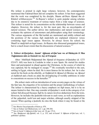 © Islamic Online University Usool at-Tafseer
http://www.islamiconlineuniversity.com 42
His tafseer is printed in eight lar...