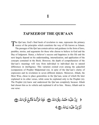 © Islamic Online University Usool at-Tafseer
http://www.islamiconlineuniversity.com 7
1
_________________________
TAFSEER ...