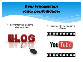Duas ferramentas; várias possibilidadesFerramenta de escrita colaborativa
