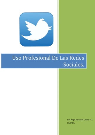 Uso Profesional De Las Redes
Sociales.

Luis Ángel Hernando Calero 1º A
CCAFYDE.

 