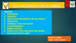 USO PROGRESIVO Y DIFERENCIADO DE LA FUERZA. ECUADOR | PPTX