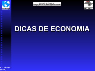 DICAS DE ECONOMIA   