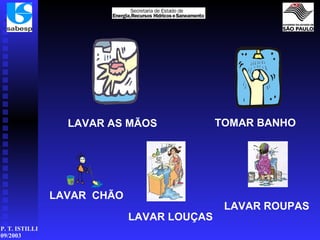 LAVAR LOUÇAS LAVAR ROUPAS LAVAR AS MÃOS TOMAR BANHO LAVAR  CHÃO 