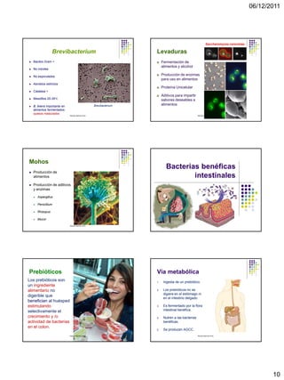 Usos benéficos de los microorganismos en alimentos | PDF
