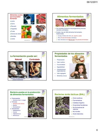 Usos benéficos de los microorganismos en alimentos | PDF