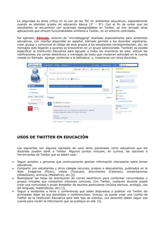 Usos de twitter en educación
