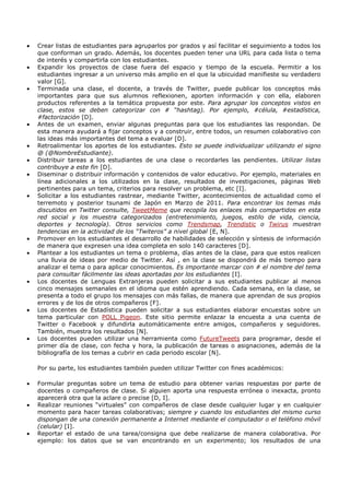 Usos de twitter en educación