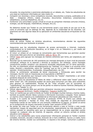 Usos de twitter en educación