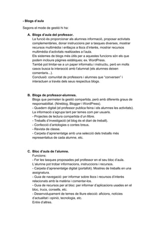 Usos educatius dels blogs