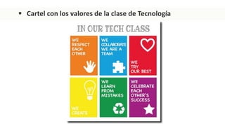  Cartel con los valores de la clase de Tecnología
 
