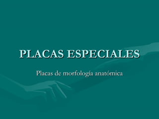 PPLLAACCAASS EESSPPEECCIIAALLEESS 
PPllaaccaass ddee mmoorrffoollooggííaa aannaattóómmiiccaa 
 