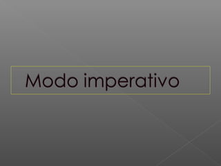 Usos desplazados: el imperfecto y el
pluscuamperfecto de subjuntivo se usan
   también para expresar hipótesis en
     oraciones condicionales con si.

   Si vinieras, te daría un regalo

        Si hubieses venido, lo sabrías
 