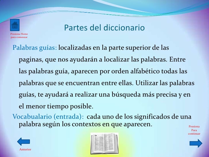 Uso y manejo del diccionario Uso y manejo del diccionario
