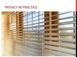 PRIVACY	IN	PRACTICE	
 