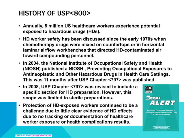 USP 800 History and Compliance | PPT