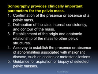 Sonographic Evaluation of Pelvic Masses | PDF