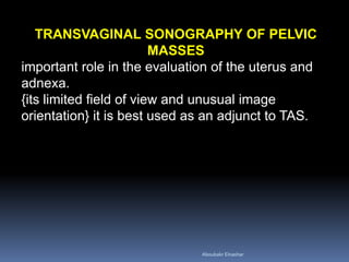 Sonographic Evaluation of Pelvic Masses | PDF