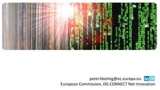 peter.fatelnig@ec.europa.eu
European Commission, DG CONNECT Net Innovation
 