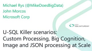 U-SQL Killer scenarios: Custom Processing, Big Cognition, Image and ...