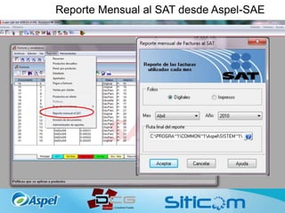 Reporte Mensual al SAT desde Aspel-SAE
 