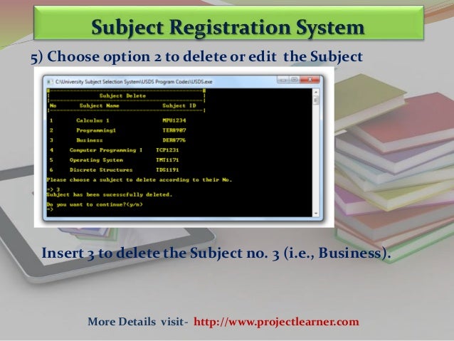 C++ Project: Subject Registration System