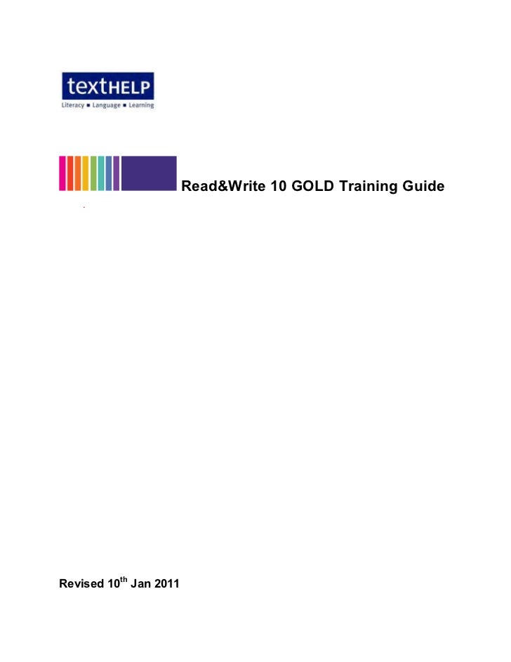 Read & Write Gold Training Guide
