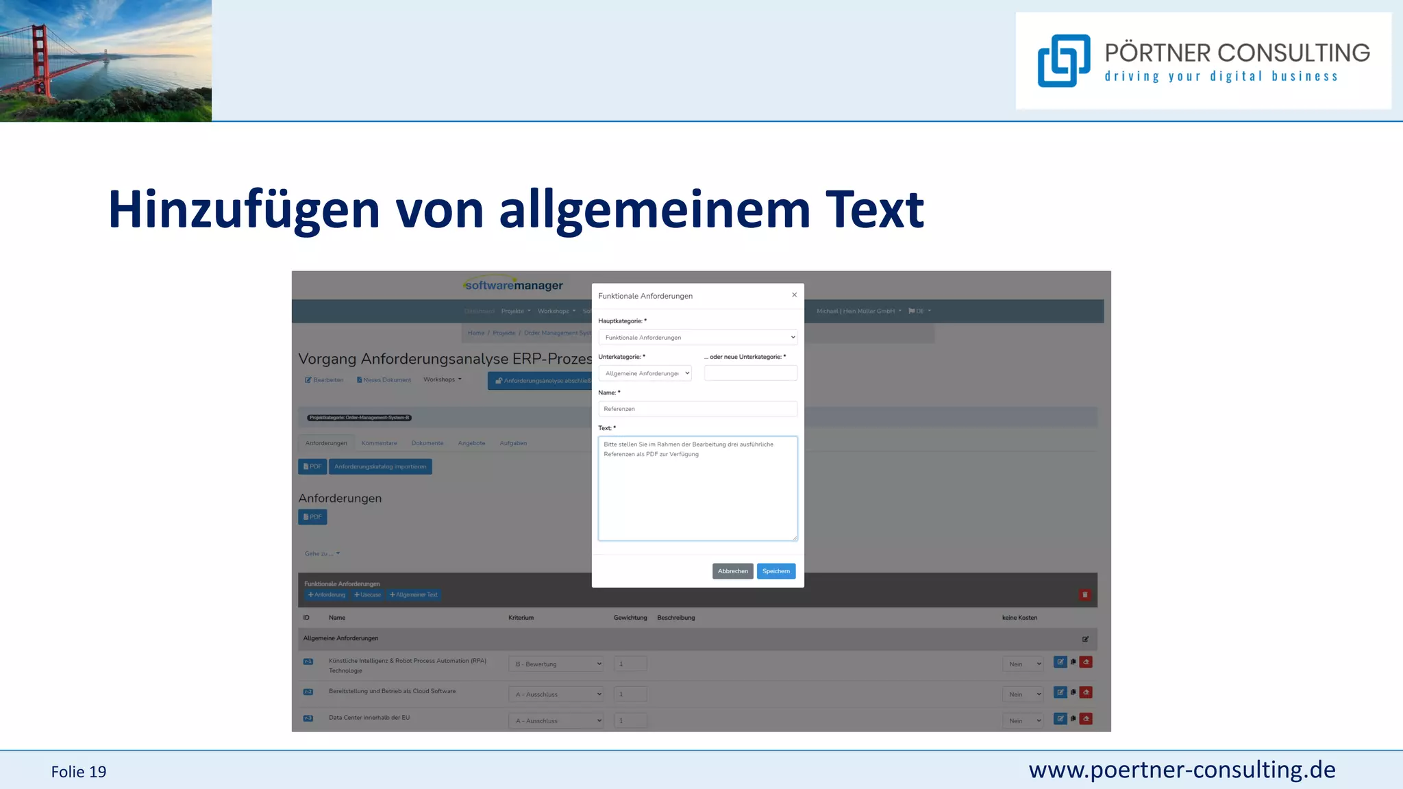 www.poertner-consulting.de
Folie 19
Hinzufügen von allgemeinem Text
 