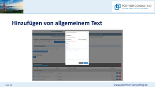 www.poertner-consulting.de
Folie 19
Hinzufügen von allgemeinem Text
 