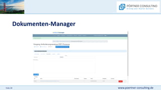 www.poertner-consulting.de
Folie 20
Dokumenten-Manager
 