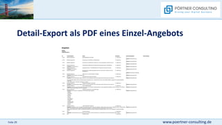 www.poertner-consulting.de
Folie 29
Detail-Export als PDF eines Einzel-Angebots
 