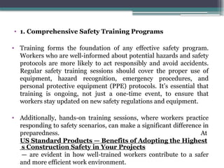 US Standard Products – Top Methods for Improving Workplace Safety in ...