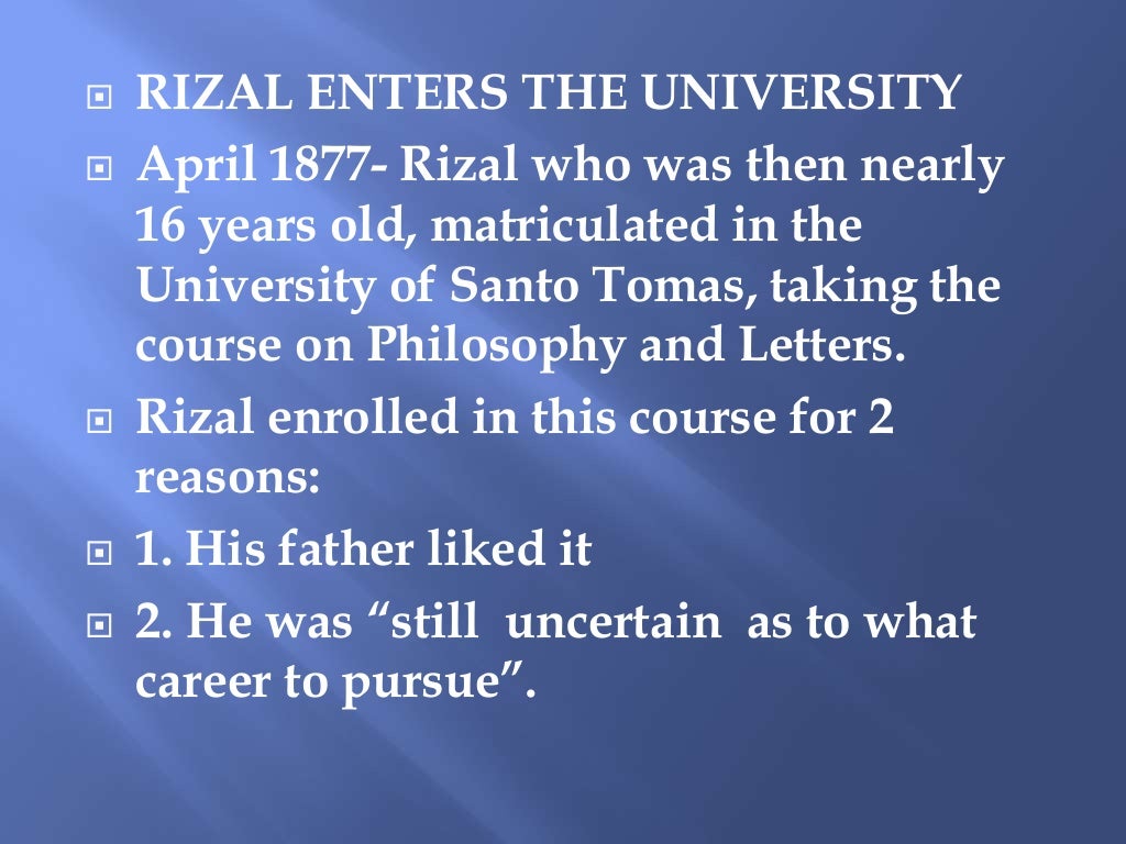 Jose Rizal in UST