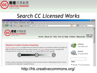 Search CC Licensed Works http://hk.creativecommons.org/ 