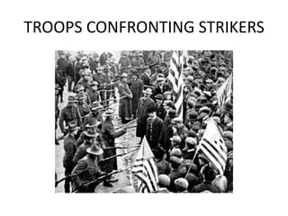 TROOPS CONFRONTING STRIKERS