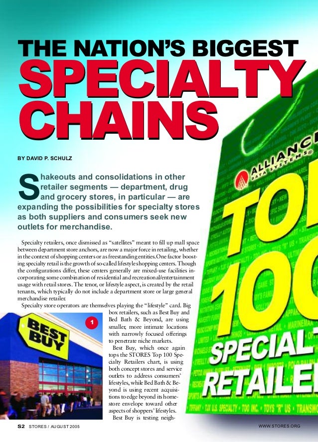 Us top 100 specialty stores
