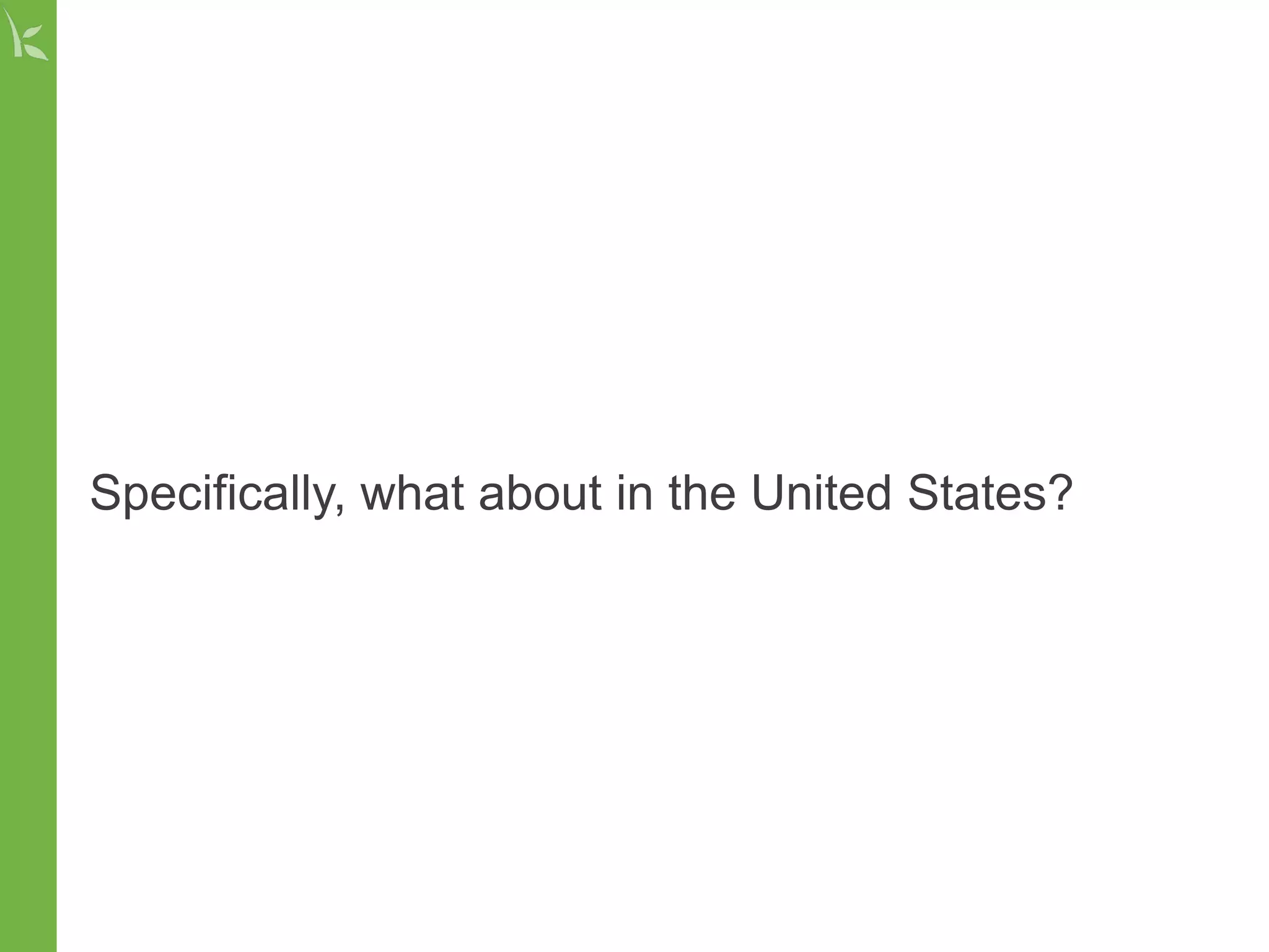 Specifically, what about in the United States?
 