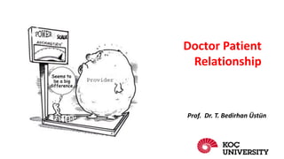 Prof.		Dr.	T.	Bedirhan	Üstün
Doctor	Patient	
Relationship
 