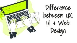 Difference
between UX,
UI & Web
Design
 